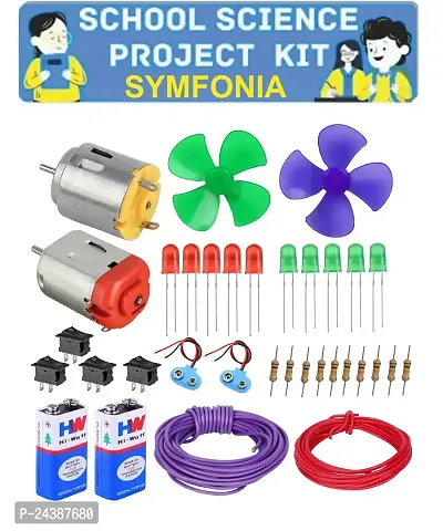 SYMFONIA School Science Project DC Motor kit 34 Item Loose in one Pack