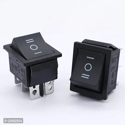 SYMFONIA Rocker Boat Switch, 2 Pcs DPDT 6 Pins heavy duty Rocker Power Switch Snap, AC 20A/250V 15A/125V, 3 Position ON/Off/ON Mini Boat Rocker Switch-thumb3