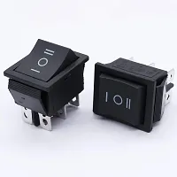 SYMFONIA Rocker Boat Switch, 2 Pcs DPDT 6 Pins heavy duty Rocker Power Switch Snap, AC 20A/250V 15A/125V, 3 Position ON/Off/ON Mini Boat Rocker Switch-thumb3