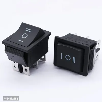 SYMFONIA Rocker Boat Switch, 2 Pcs DPDT 6 Pins heavy duty Rocker Power Switch Snap, AC 20A/250V 15A/125V, 3 Position ON/Off/ON Mini Boat Rocker Switch-thumb4