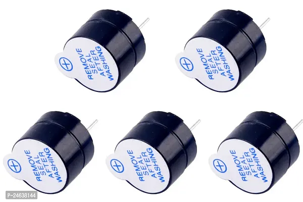 SYMFONIA 5pcs Electromagnetic Mini Piezo Buzzers Small Active Buzzer 5V 12V Mini Alarm Speaker for Electronic Project