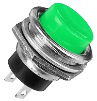 SYMFONIA 2Pin 3Amp Momentary Green Push Button Switch Panel Mount Push Button Horn Switch-thumb1