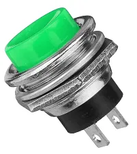 SYMFONIA 2Pin 3Amp Momentary Green Push Button Switch Panel Mount Push Button Horn Switch-thumb3