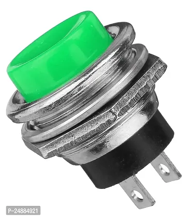 SYMFONIA 2Pin 3Amp Momentary Green Push Button Switch Panel Mount Push Button Horn Switch-thumb4