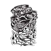 Temporary Tattoowala Skull Tattoo Waterproof Men and Women Temporary Body Tattoo-thumb1