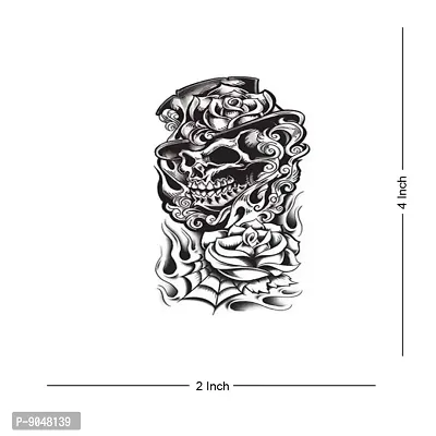 Temporary Tattoowala Skull Tattoo Waterproof Men and Women Temporary Body Tattoo-thumb3