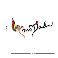 Temporary Tattoowala Heart Wing with Mom Dad Tattoo Temporary Body Waterproof Boy and Girl Tattoo-thumb2