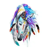 Horses  Animal Tattoo Waterproof Male and Female Temporary Body Tattoo-thumb1