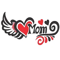 Mom Heart with Wings Tattoo Temporary Body Waterproof Boy and Girl Tattoo-thumb1