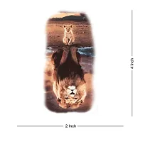 Lion Tattoo Mirror in Water Temporary Body Waterproof Boy and Girl Tattoo-thumb3