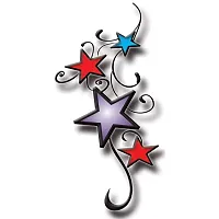 Temporary Tattoowala Star Tattoo Temporary Body Waterproof Boy and Girl Tattoo-thumb1