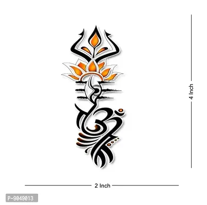 Temporary Tattoowala Trishul with Om Tattoo Temporary Body Waterproof Boy and Girl Tattoo-thumb4