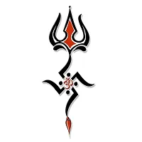 Trishul Om with Swastika Tattoo Waterproof Temporary Body Tattoo Boy and Girl Tattoo-thumb1