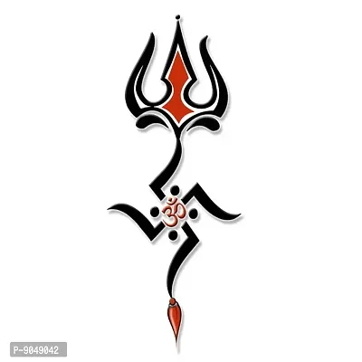 Trishul Om with Swastika Tattoo Waterproof Temporary Body Tattoo Boy and Girl Tattoo-thumb2