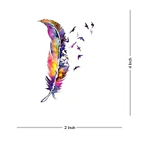 Watercolor Feather Men and Women Temporary Body Tattoo-thumb3