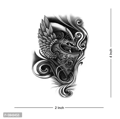 Dragon Helmet Tattoo Waterproof Male and Female Temporary Body Tattoo-thumb4