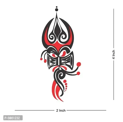 Trishul with Damru Tattoo Temporary Body Waterproof Boy and Girl Tattoo-thumb3