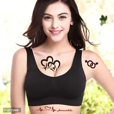 Possible Heart Beat Arrow Sign Tattoo Waterproof Male and Female Temporary Body Tattoo-thumb0