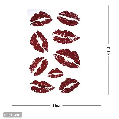 Girls Lips Kiss Tattoo Waterproof Male and Female Temporary Body Tattoo-thumb2