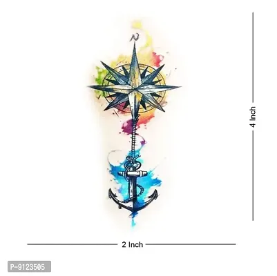 Swing Star Anchor Tattoo Waterproof Male and Female Temporary Body Tattoo-thumb2