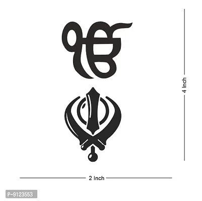 Khanda Onkar Sikh Symbol Tattoo Waterproof Male and Female Temporary Body Tattoo-thumb2