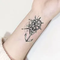 Wheel Anchor Tattoo Waterproof Boys and Girls Temporary Body Tattoo-thumb3