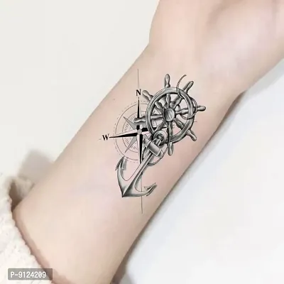 Wheel Anchor Tattoo Waterproof Boys and Girls Temporary Body Tattoo-thumb4