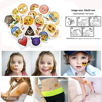 Emoji Stickers Tattoo Waterproof Male and Female Temporary Body Tattoo