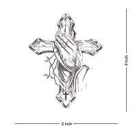 Jesus Prayer On The Cross Body Tattoo Waterproof Male and Female Temporary Body Tattoo-thumb2