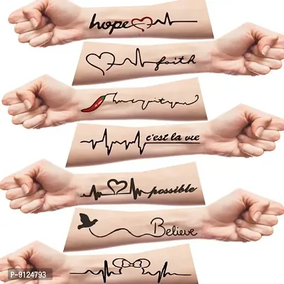 Hope with Heart and Possible Tattoo Waterproof Temporary Body Tattoo