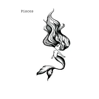 Pisces Zodiac Sign Horoscope Tattoo Boys And Gilrs Temporary Body Tattoo-thumb2