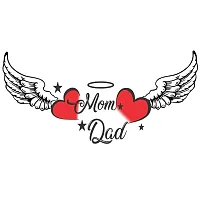 Love Mom Dad Body Temporary Tattoo Waterproof For Girls Men Women-thumb1