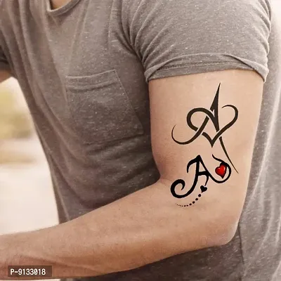 Name A Letter Alphabet Tattoo Waterproof Men and Women Temporary Body Tattoo-thumb0