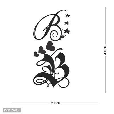 Name B Letter Waterproof Men and Women Temporary Body Tattoo-thumb4