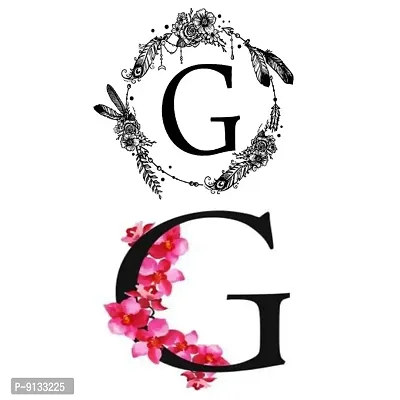 Name G Letter Tattoo Alphabet Two Design Body Temporary Tattoo Waterproof For Girls Men Women-thumb2