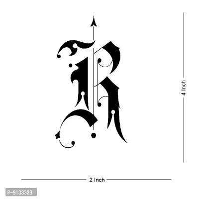 Name R Letter Tattoo Alphabet Body Temporary Tattoo Waterproof For Girls Men Women-thumb4