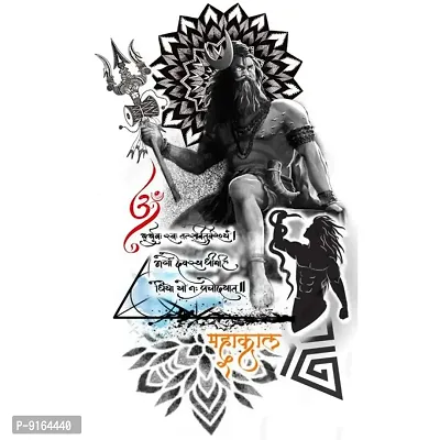 Temporary Tattoowala Shiv Mahadev Men and Women Waterproof Temporary Body Tattoo-thumb2