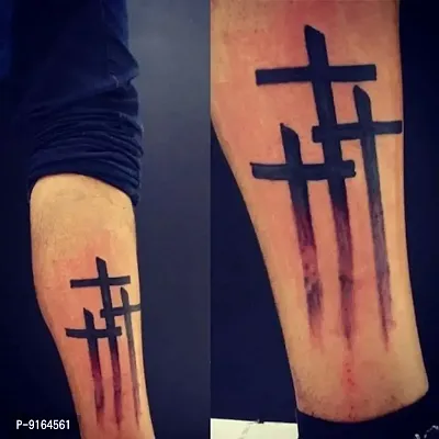 Temporary Tattoowala God of Cross Tattoo Design Men Women Waterproof Temporary Body Tattoo-thumb0