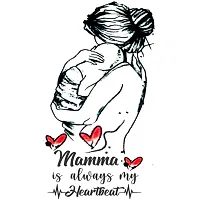 Temporary Tattoowala Mamma is always My Heart (Maa) Men and Women Waterproof Temporary Body Tattoo-thumb1