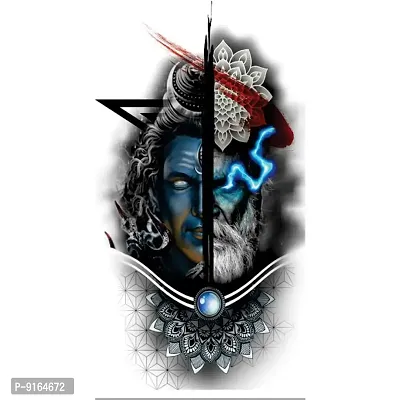 Temporary Tattoowala Shiva Tattoo Men Women Waterproof Temporary Body Tattoo-thumb2