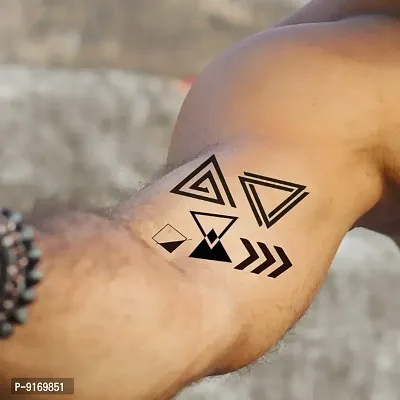 Triangle Tattoo Waterproof Men and Women Temporary Body Tattoo