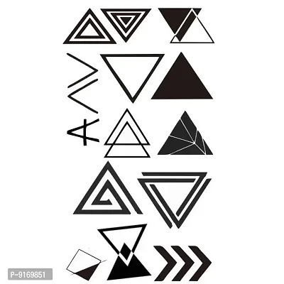 Triangle Tattoo Waterproof Men and Women Temporary Body Tattoo-thumb2