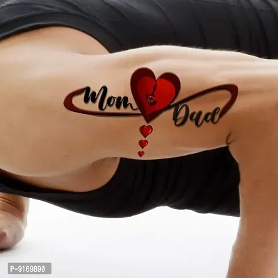 Mom Heart Dad Tattoo Waterproof Men and Women Temporary Body Tattoo-thumb0