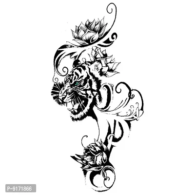 Temporary Tattoowala Lion Tattoo Waterproof Men and Women Temporary Body Tattoo-thumb2