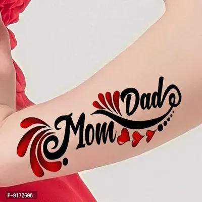 Mom and Dad Waterproof For Girls Men Women Temporary Body Tattoo-thumb0