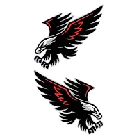 Tribal Black 3D Hawk Eagle Temporary waterproof tattoos For Men  Women-thumb1