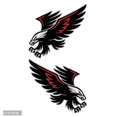 Tribal Black 3D Hawk Eagle Temporary waterproof tattoos For Men  Women-thumb2