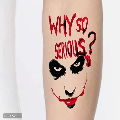 Joker Why So Serious tattoo Temporary Waterproof Tattoo For Men and Women-thumb0