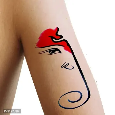 Lord Ganesha with swastik Design Temporary Waterproof Tattoo For Men and Women-thumb0