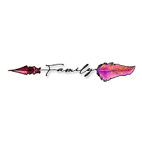 Family with Arrow Feather All Body Temproary Body Tattoo Men and Women-thumb1